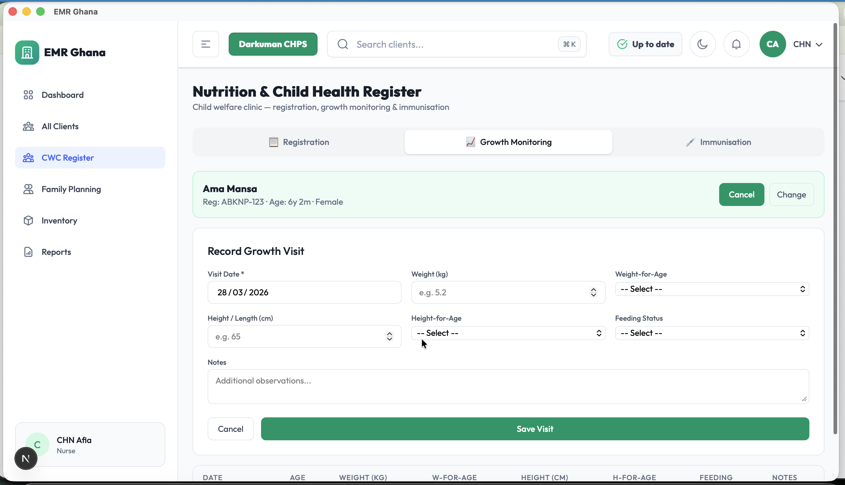 Child Health Register