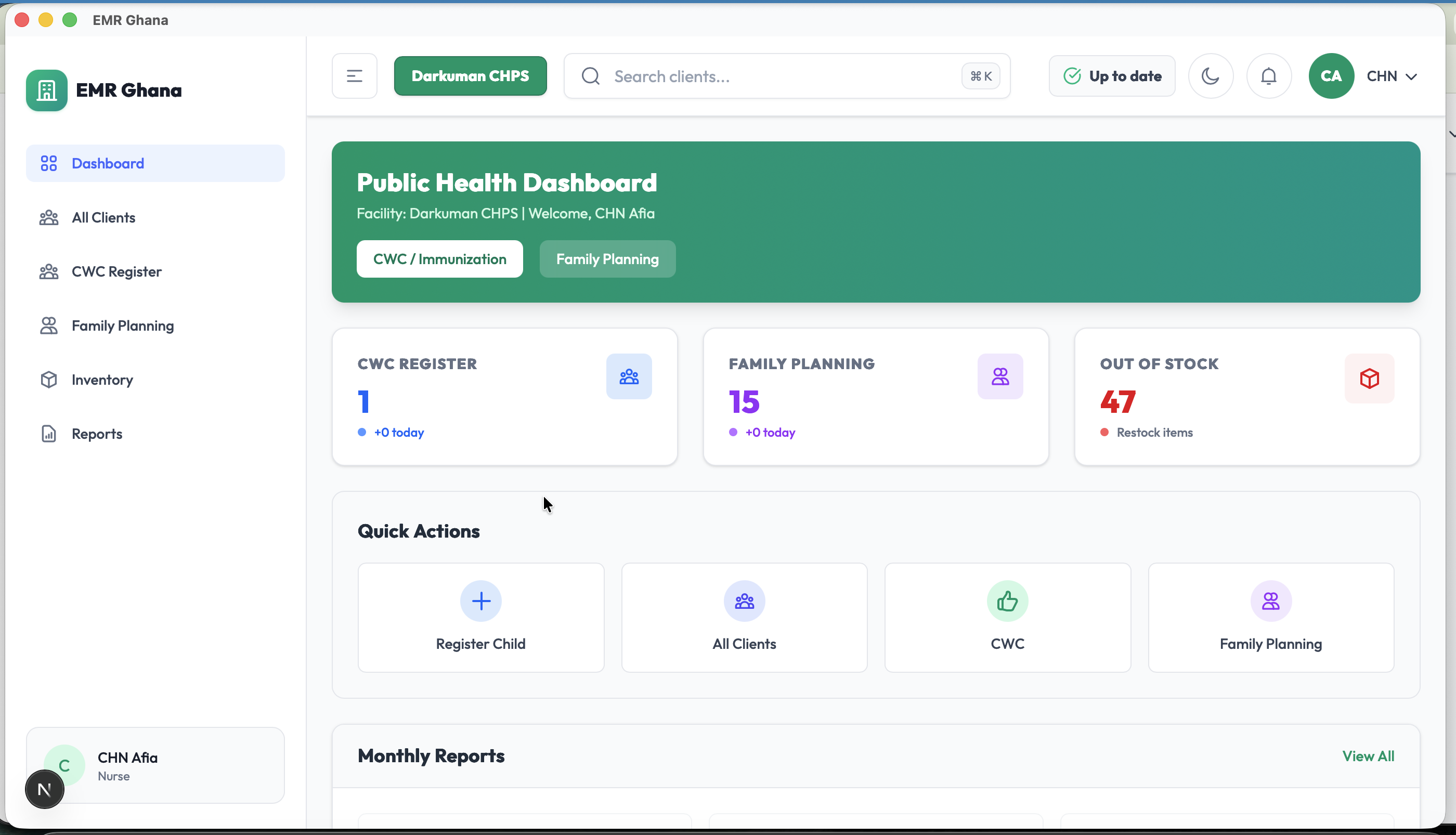 Public Health Dashboard