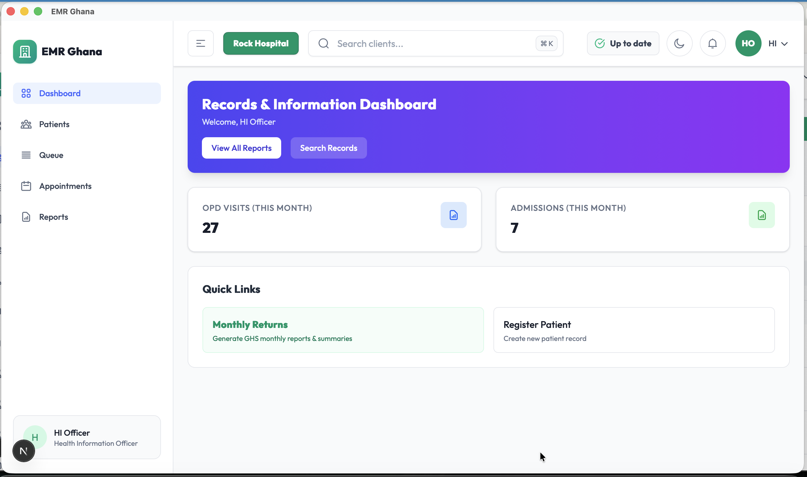 Records Dashboard