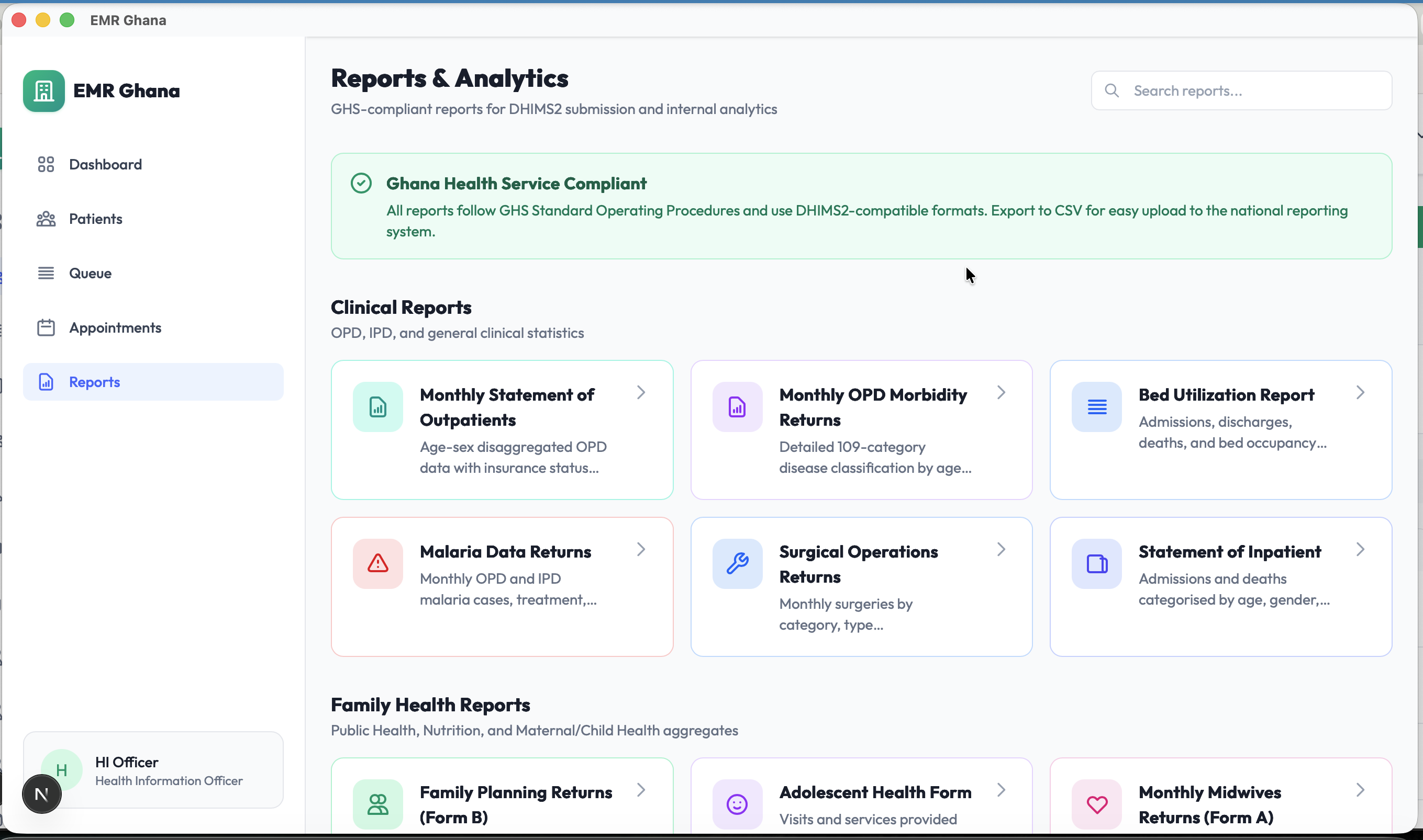 Reports Analytics